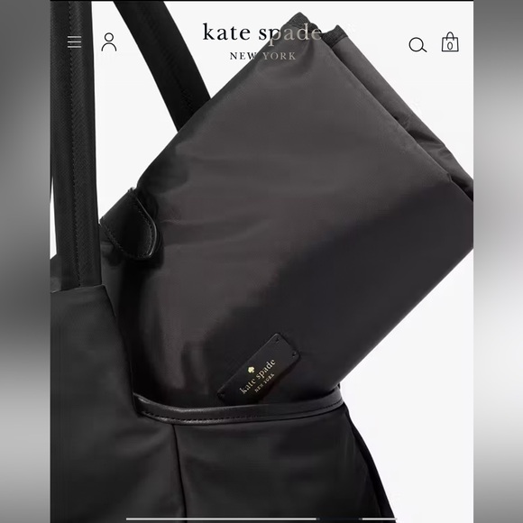 NEW Kate Spade Chelsea Baby Bag black Tote Sleek Minimalist Design - Picture 9 of 12